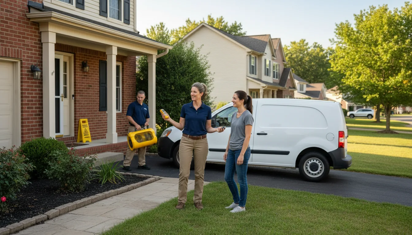 Residential water damage restoration in Mills, PA